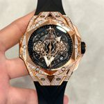 Hublot Big Bang Sang Bleu 418.OX.1108.RX.1604.MXM20 (2023) - Zwart wijzerplaat 45mm Roségoud (3/6)