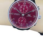 IWC Portuguese Chronograph IW371616 (2024) - Rood wijzerplaat 41mm Staal (2/8)