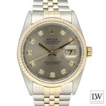 Rolex Datejust 36 16233 (1996) - Grey dial 36 mm Gold/Steel case (2/8)