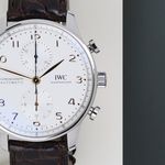 IWC Portuguese Chronograph IW371604 (2020) - Zilver wijzerplaat 41mm Staal (5/8)