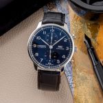 IWC Portuguese Chronograph IW371609 (2021) - Zwart wijzerplaat 41mm Staal (1/8)