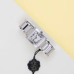 Cartier Tank Française WSTA0074 (2023) - Silver dial 32 mm Steel case (2/8)