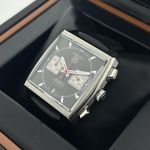 TAG Heuer Monaco Calibre 12 CAW2114.FT6021 (2017) - Zwart wijzerplaat 39mm Staal (8/8)
