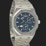 Audemars Piguet Royal Oak Dual Time 26120ST.OO.1220ST.02 (2008) - Blauw wijzerplaat 39mm Staal (4/8)