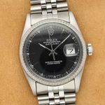 Rolex Datejust 36 16014 (1984) - Zwart wijzerplaat 36mm Staal (1/8)