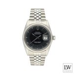 Rolex Datejust 36 16014 (1984) - Zwart wijzerplaat 36mm Staal (3/8)