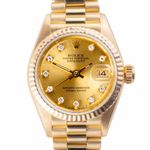 Rolex Lady-Datejust 69178 (1986) - Champagne dial 26 mm Yellow Gold case (3/8)