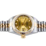 Rolex Lady-Datejust 69173 (1995) - Champagne dial 26 mm Gold/Steel case (6/8)