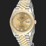 Rolex Datejust 36 126233 (2019) - Champagne dial 36 mm Gold/Steel case (1/8)