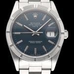 Rolex Oyster Perpetual Date 15210 (1993) - Blue dial 34 mm Steel case (1/7)
