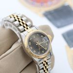 Rolex Lady-Datejust 69173 (Unknown (random serial)) - Black dial 26 mm Gold/Steel case (2/8)