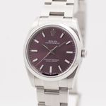 Rolex Oyster Perpetual 34 114200 (2009) - Purple dial 34 mm Steel case (3/8)