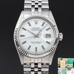 Rolex Datejust 1601 (1978) - Wit wijzerplaat 36mm Staal (1/8)