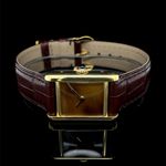 Cartier Tank Vermeil Cartier Tank Vermeil SM (Unknown (random serial)) - Red dial 28 mm Silver case (7/8)