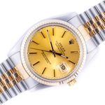 Rolex Datejust 36 16013 (1986) - Champagne wijzerplaat 36mm Goud/Staal (1/8)