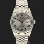 Rolex Datejust 36 16234 (2000) - Zilver wijzerplaat 36mm Staal (3/8)