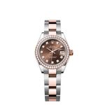 Rolex Lady-Datejust 279381RBR (2024) - Bruin wijzerplaat 28mm Staal (1/1)