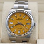 Rolex Oyster Perpetual 41 124300 (2021) - Yellow dial 41 mm Steel case (1/8)
