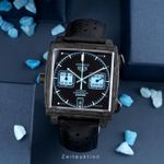 TAG Heuer Monaco CAW2190.FC6437 (Unknown (random serial)) - Black dial 39 mm Carbon case (3/8)