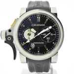 Graham Chronofighter 2TRAS (2018) - Black dial 47 mm Steel case (1/8)