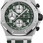 Audemars Piguet Royal Oak Offshore 26238TI.OO.A056CA.01 (2024) - Green dial 42 mm Titanium case (1/1)