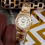Rolex Lady-Datejust 69178 (1986) - White dial 26 mm Yellow Gold case (1/8)