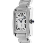 Cartier Tank Française 2302 (1996) - Silver dial 28 mm Steel case (4/8)