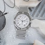 Breitling Chronomat A13050.1 (1998) - Wit wijzerplaat 45mm Staal (1/8)