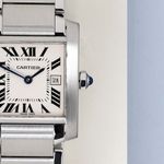 Cartier Tank Française W51011Q3 (2001) - Silver dial 25 mm Steel case (5/8)