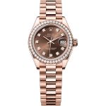 Rolex Lady-Datejust 279135RBR (2025) - Bruin wijzerplaat 28mm Roségoud (1/1)