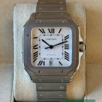 Cartier Santos WSSA0089 (2026) - White dial 39 mm Titanium case (2/7)