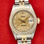 Rolex Lady-Datejust 79173 (2000) - Champagne dial 26 mm Gold/Steel case (1/8)