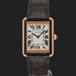 Cartier Tank Solo W5200024 (2020) - Zilver wijzerplaat 31mm Roségoud (3/8)