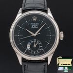 Rolex Cellini Dual Time 50529 (2020) - Black dial 39 mm White Gold case (1/8)