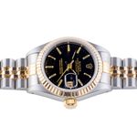 Rolex Lady-Datejust 69173 (1991) - Black dial 26 mm Gold/Steel case (6/8)