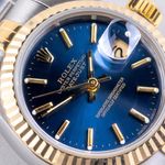 Rolex Lady-Datejust 69173 (1993) - Blue dial 26 mm Gold/Steel case (2/8)
