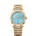 Rolex Day-Date 36 128348RBR (2024) - Blue dial 36 mm Yellow Gold case (1/1)