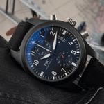 IWC Pilot Chronograph Top Gun IW388007 (Onbekend (willekeurig serienummer)) - Zwart wijzerplaat 46mm Keramiek (2/8)