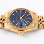 Rolex Datejust 1607 (1972) - Blue dial 36 mm Yellow Gold case (6/8)