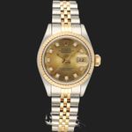 Rolex Lady-Datejust 69173 (1988) - Champagne dial 26 mm Gold/Steel case (3/8)
