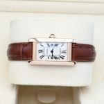 Cartier Tank Américaine W2607456 (2017) - Silver dial 35 mm Rose Gold case (5/8)