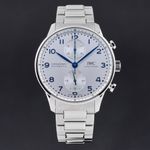 IWC Portuguese Chronograph IW371617 (2021) - Zilver wijzerplaat 41mm Staal (3/7)