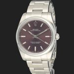 Rolex Oyster Perpetual 34 114200 (2016) - Paars wijzerplaat 34mm Staal (1/8)