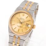 Rolex Datejust Oysterquartz 17013 (1998) - Champagne dial 36 mm Gold/Steel case (1/8)