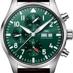 IWC Pilot Chronograph IW378005 (2026) - Groen wijzerplaat 43mm Staal (1/1)