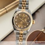 Rolex Lady-Datejust 69173 (Unknown (random serial)) - Champagne dial 26 mm Gold/Steel case (3/8)