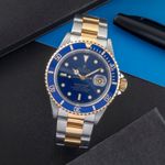 Rolex Submariner Date 16613 (1991) - Blue dial 40 mm Gold/Steel case (1/8)