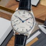 IWC Portuguese Automatic IW500107 (2005) - Zilver wijzerplaat 42mm Staal (3/8)