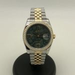 Rolex Datejust 116243 (2010) - Groen wijzerplaat 36mm Goud/Staal (2/8)