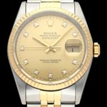 Rolex Datejust 36 16233G (1990) - Champagne dial 36 mm Gold/Steel case (1/8)
